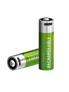 USBポートで再充電可能な大容量の環境にやさしく安全な充電式バッテリー1.5vAa