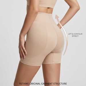 Novedad: Pantalones de control de cintura alta para mujer, efecto adelgazante de abdomen, bragas levanta glúteos sin costuras con almohadillas de látex, sensación de segunda piel, tipo bóxer. - Product Image 1