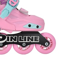 Chaussures à roulettes professionnelles pour enfants, style freestyle, avec roues lumineuses, roulements ABEC-7, durables, pour l'extérieur, rose et bleu, tailles 35-45 #