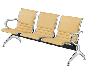 Fauteuil d'attente moderne en cuir <span class=keywords><strong>rose</strong></span> doré, <span class=keywords><strong>chaise</strong></span> de réception luxueuse rembourrée pour salon, <span class=keywords><strong>bureau</strong></span>, extérieur, salle d'attente d'hôpital - Product Image 2