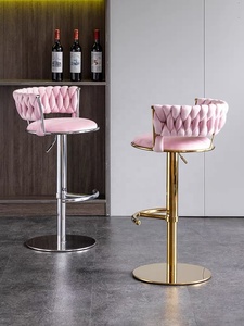 Tabouret de bar pivotant en velours vert de luxe moderne, réglable en hauteur, avec pieds dorés, idéal pour la cuisine - Vente chaude directe usine - Product Image 6