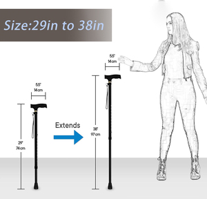 Pieghevole telescopico leggero bastone da passeggio esterno portatile per gli anziani nuovo prodotto personalizzato buon prezzo bastone telescopio - Product Image 2