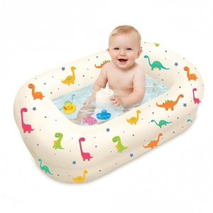 Baignoire gonflable pour bébé, pliable, imprimé dinosaure, pour enfants en bas âge - Product Image 1