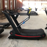 Máquina de correr manual profesional, cinta de correr sin motor, cinta de correr curvada con cinturón de aleación de aluminio, 1 unidad