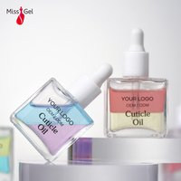 MissGel – Kit d'huile à cuticules bicolore à la vitamine E – Nutrition végétalienne pour les soins des ongles et des cuticules – Soin beauté nourrissant et réparateur pour les doigts