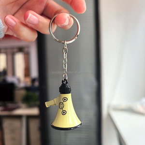 Llavero Personalizado en Forma de Cuerno de Metal 3D con Logotipo Grabado, Soporte en Blanco para Regalo, Llaveros para Amantes de los Modelos, Llaveros de Acero Inoxidable - Product Image 3