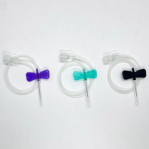 إبرة فراشية طبية للاستخدام مرة واحدة من البلاستيك والفولاذ المقاوم للصدأ 20G-27G، طقم وريد للاستخدام البيطري للماشية، صديقة للبيئة، جيانلو - Product Image 1