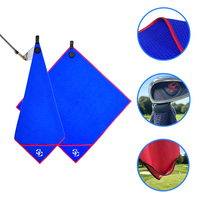 Serviette de golf magnétique 4-en-1 avec aimant super puissant, en microfibre gaufrée, avec brosse et icônes