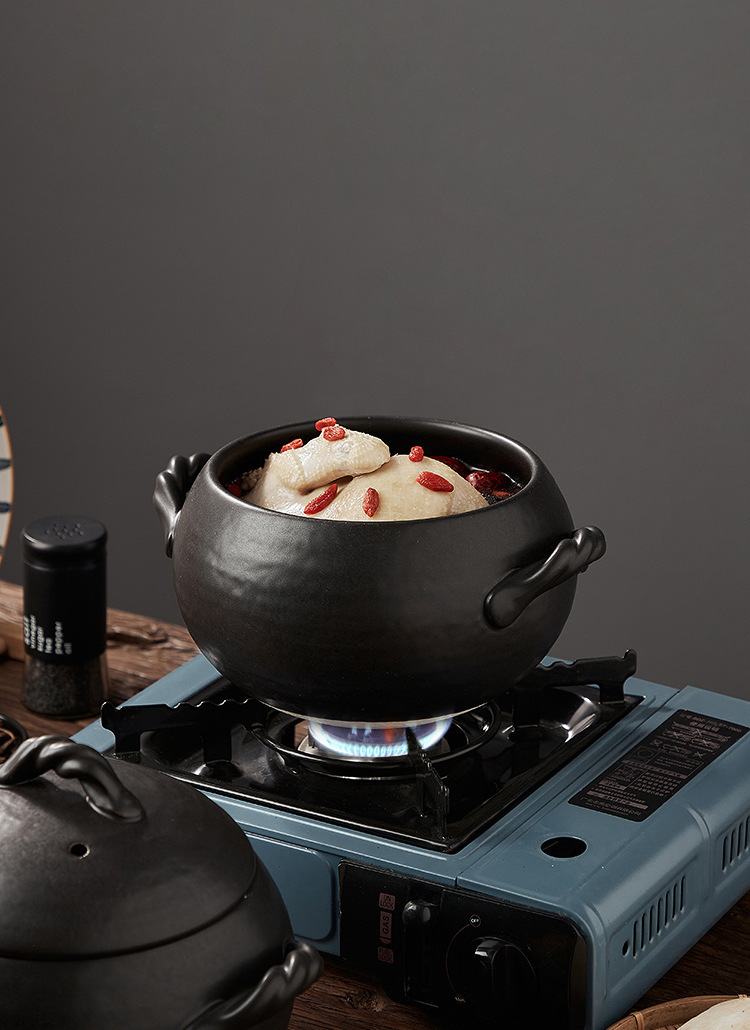 หม้อต้มทรงกลม 2.5 ลิตร สีดำ