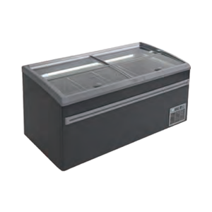 Congélateur d'îlot commercial de grande capacité pour supermarché Réfrigérateur combiné en verre à couvercle coulissant pour aliments congelés - Product Image 1