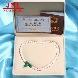 Natürliche Perlenkette 925 Silber Chalcedon Wassertropfen-Perlenkette Muttertagsgeschenk für Ältere Muttertag - Product Image 4