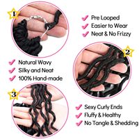Extensions de cheveux synthétiques tressées au crochet pour faux locs, style Nu Goddess, 70g, 18 pouces, doux, type Yaki, pour femmes africaines