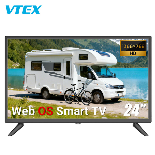 24" RV Web OS Smart TV 1G 8G Phone Mirror Marine Caravan Android Television Set Wall Mount Outdoor Camping 12V DC Car TV