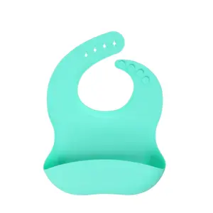 Easy Wipe Clean Non Toxic Eco Friendly BPA Free Baby Silicone Bibs