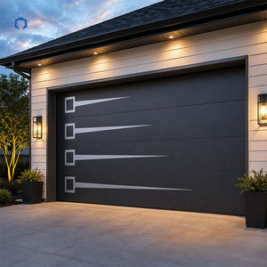 Portes <span class=keywords><strong>de</strong></span> <span class=keywords><strong>garage</strong></span> sectionnelles modernes en aluminium à double paroi, isolées, électriques, à commande à distance, <span class=keywords><strong>pour</strong></span> villa - Product Image 1
