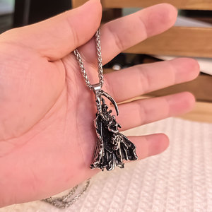 Collar de acero inoxidable para hombre con colgante de calavera y diseño de espada de Juego de Tronos SP1098 - Product Image 2