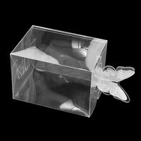 Boîte cadeau transparente avec logo personnalisé, emballage en plastique transparent pour présentation de cristaux, boîte pliable transparente pour emballage