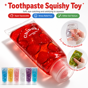 Juguete Sensorial Antiestrés de TPE con Forma de Pasta de Dientes, Suave y Agradable al Tacto, con Estrella Brillante, Marca Hines, para Fiestas de Cumpleaños - Product Image 1
