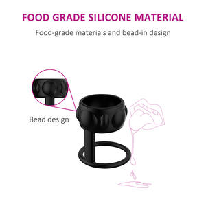 Y-Type Haai Siliconen + Tpe Waterdichte Duurzame Mannelijke Bevestigingsring Drie <span class=keywords><strong>Ring</strong></span> Scrotale Penisring - Product Image 3