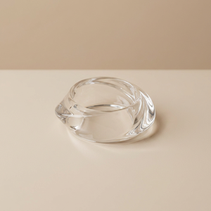 Bracelet rigide Shan India en acrylique transparent massif, style bohème, élégant et lourd, sans plomb/cadmium/azos - Product Image 1