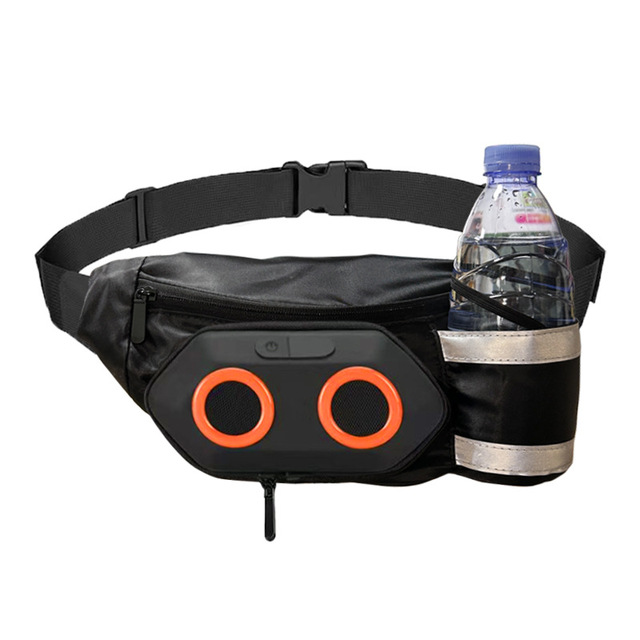 Custom Logo Fashion Nylon Waterproof Mobile Phone Bluetooth Speaker Fanny Multifunction Crossbody Pack Pouch Waist Bag