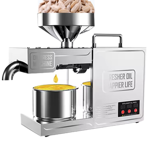 नई pfsn स्वचालित मूंगफली का तेल ठंडा और गर्म दबाव मशीन 3-6 kg/h क्षमता 220v 1 वर्ष की वारंटी चीन मूल को संचालित करने के लिए आसान - Product Image 1