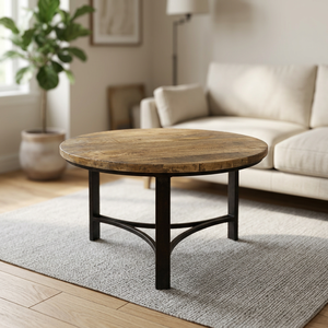 Antique Industrial & Vintage <b>Iron</b> Metal Eco-Friendly Durable Coffee <b>Table</b> for Home Living Room Hall or Apartment Use - Product Image 3
