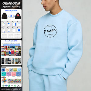 Sudadera de Hombre de Alta Calidad al por Mayor, Corte Regular, 80% Algodón, 20% Poliéster, Felpa, Cuello Redondo, Bordado Personalizado - Product Image 1