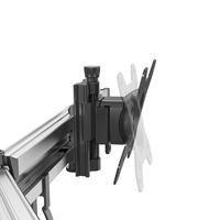 Support de bureau pour ordinateur de 13 à 32 pouces, support triple moniteur en aluminium avec compatibilité VESA 75*75/100*100 mm, noir