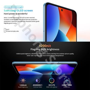 Mở Khóa Điện Thoại Thông Minh Xiaomi Redmi Note 12 Chính Hãng Bộ Sạc Nhanh Màn Hình 5G 6/128GB 6.67 ''Camera Kép Điện Thoại Di Động Android Thông Minh - Product Image 6