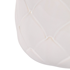 Set di 2 vasi da fiori in ceramica bianchi con design trapuntato, fioriere da interno ed esterno per decorazioni casa e giardino - Product Image 4