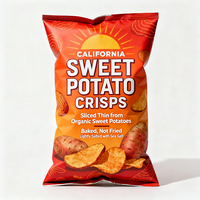 Sac d'emballage en plastique avec impression personnalisée sur le dos pour les collations, les chips de maïs soufflé, les chips de pommes de terre, emballage alimentaire sûr et croustillant