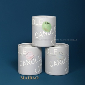 Pot cadeau de bougie cylindrique au design de marque personnalisé Tube d'emballage de chauffe-plat estampé bouteille de boîte de bougie cylindrique imprimé en voie de disparition - Product Image 4