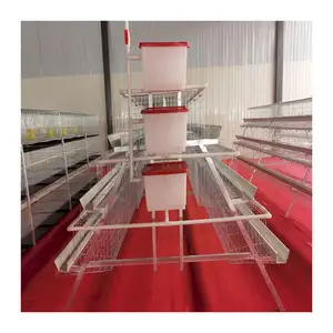 Good quality and durable capacity 96 birds chicken coops layer battery cage for poultry farming