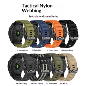 Bracelet de montre tactique en nylon à dégagement rapide 22 mm/26 mm pour Garmin <span class=keywords><strong>Tactix7</strong></span> Pro Fenix 8 Series - Product Image 1