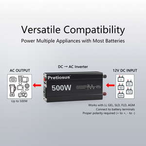 Inversor Pretiosus <span class=keywords><strong>de</strong></span> onda sinusoidal pura DC12V24V48V 500 W 500 vatios fuera <span class=keywords><strong>de</strong></span> la red inversor <span class=keywords><strong>convertidor</strong></span> <span class=keywords><strong>de</strong></span> potencia AC110V 220V inversor - Product Image 5