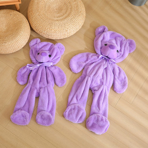 Boneka Beruang Teddy Ungu 60-180cm, Bulu Pendek Super Lembut, Bahan Semi-jadi Tanpa Isian, Grosir - Product Image 2