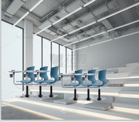 Chaise de formation multi-personnes, chaise économique, prix de gros, chaise d'étude d'école en plastique pour salle à manger scolaire, salle de réunion