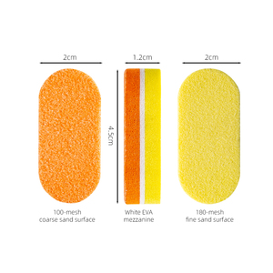 100/180 Nail tập tin miếng bọt biển đánh bóng Công cụ chà nhám khối cầu vồng hai mặt có thể giặt Eva Mini Nail đệm khối cho móng tay tự nhiên - Product Image 3