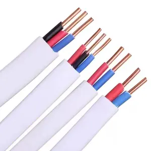 pure copper core 2 core 3 core 1 1.5 2.5 4 6 square hard copper electrical wire white household wires power cable