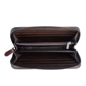 Long Wallet Purse for Women Girls Genuine Cow Leather Fashion Retro Zipper <b>Clutch</b> Bags Multifunction Casual High - Product Image 4