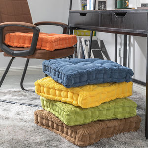 Coussin de siège carré extra doux en coton pour soulager la pression, coussin de chaise de bureau, soutien des fesses, épaissi, couleur unie, utilisation toutes saisons - Product Image 3