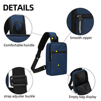 Sac à bandoulière personnalisé avec logo, fermeture éclair, sac de poitrine, sac à dos de jour, sac bandoulière pour voyage, sport, course à pied, randonnée