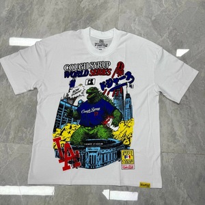 T-shirts graphiques Cough Syrup en coton de haute qualité, col rond, manches courtes, respirants, décontractés, coupe ample, streetwear pour hommes - Product Image 6
