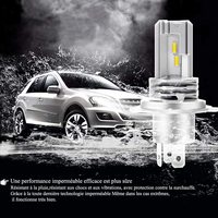 Ampoule de phare LED M3 H4, faisceau Hi/Lo, remplacement de l'halogène, lampe blanche brillante, éclairage stable, démarrage rapide pour Philips H4