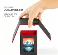 Boîte de rangement personnalisée pour cartes Pokémon TCG, grande boîte à cartes en carton, boîte à dés en cuir, boîte à cartes de tarot, porte-cartes