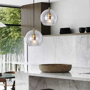 Lámpara Colgante de Cristal con Diseño de Medusa, Estilo Nórdico Minimalista, Creativa, de Doble Capa, para Comedor o Dormitorio - Product Image 2