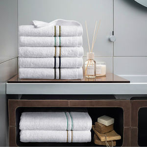 100% Baumwolle weiß Luxus stickerei 2 Linien Handtuch für 5 Sterne Hotel Spa Badezimmer - Product Image 2