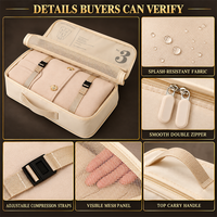 Ensemble de 7 cubes de rangement de voyage personnalisés OEM avec panneaux en maille et pochettes pour accessoires, pour organiser les vêtements dans les bagages