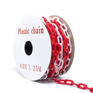 6/8/10Mm Rood Wit Trafficsafety <span class=keywords><strong>Plastic</strong></span> Barrière Keten Voor Verkeer Kegels - Product Image 1